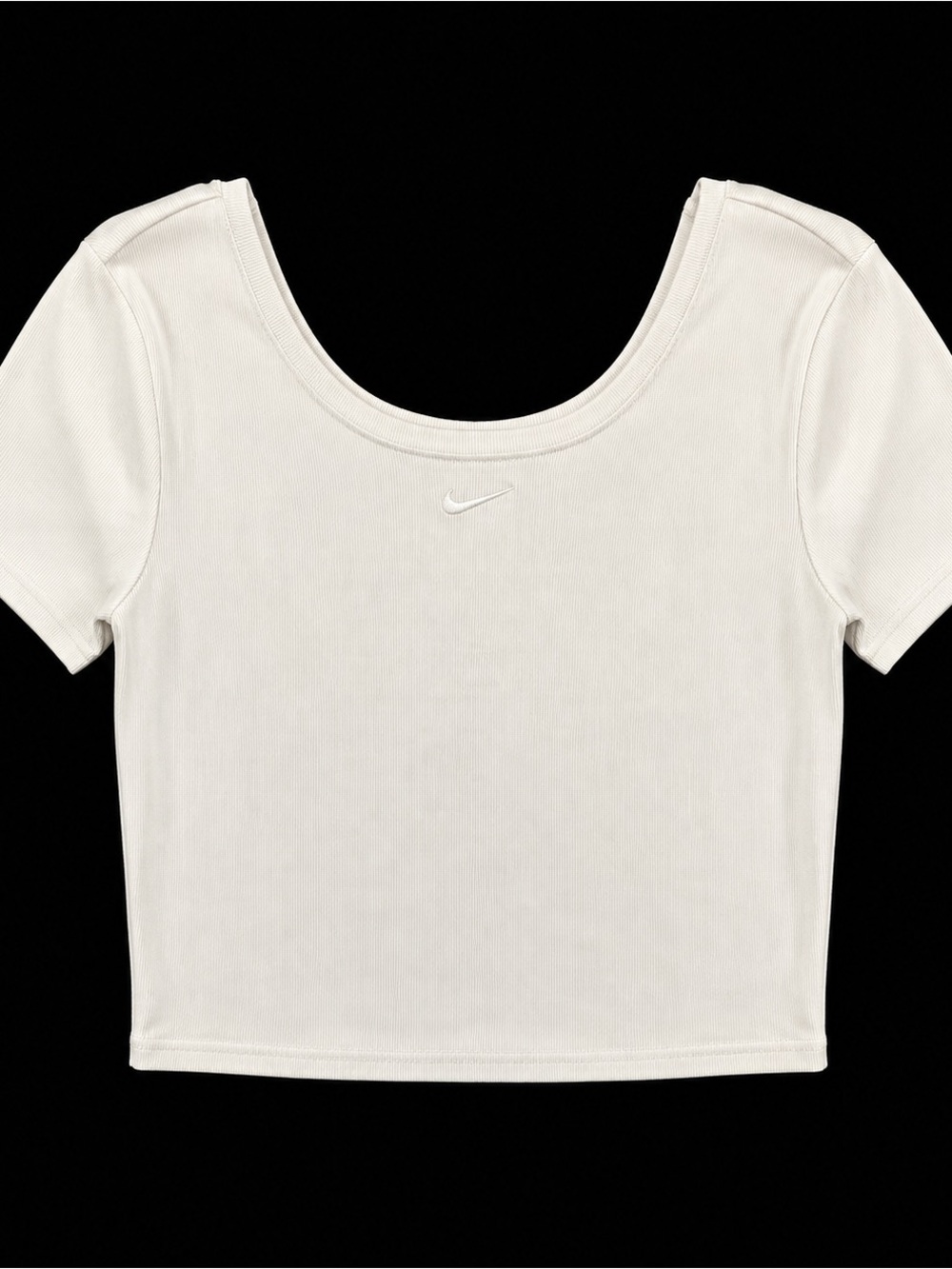 Nike Women’s White Scoop-Neck Crop Top